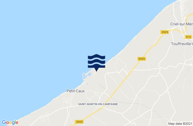 Mapa da tábua de marés em Envermeu, France