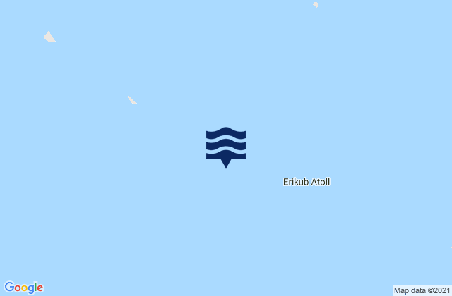 Mapa da tábua de marés em Erikub Atoll, Marshall Islands