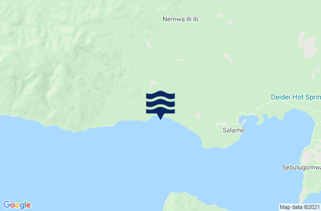 Mapa da tábua de marés em Esa’ala, Papua New Guinea