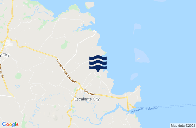 Mapa da tábua de marés em Escalante, Philippines