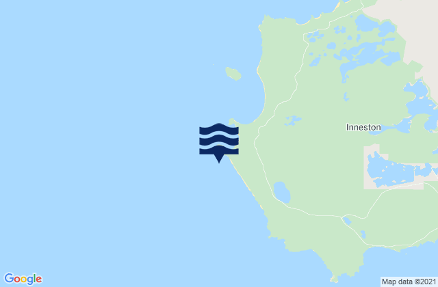 Mapa da tábua de marés em Ethel Wreck, Australia