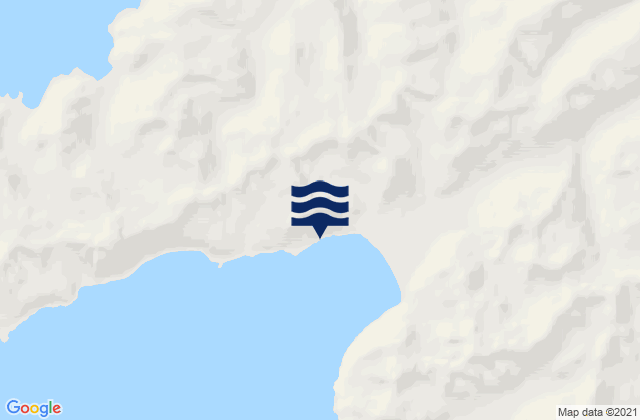 Mapa da tábua de marés em Etienne Bay, Russia