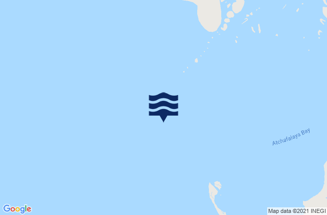 Mapa da tábua de marés em Eugene Island North of Atchafalaya Bay, United States