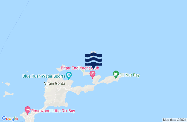 Mapa da tábua de marés em Eustatia Island, British Virgin Islands