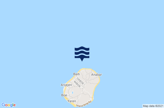 Mapa da tábua de marés em Ewa District, Nauru