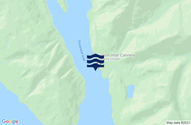 Mapa da tábua de marés em Excursion Inlet Entrance, United States