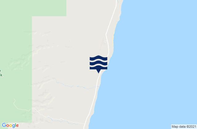 Mapa da tábua de marés em Exmouth, Australia