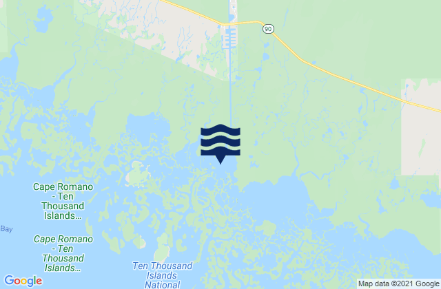 Mapa da tábua de marés em Faka Union Bay, United States