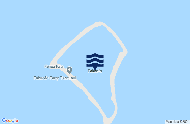 Mapa da tábua de marés em Fakaofo Atoll, Samoa