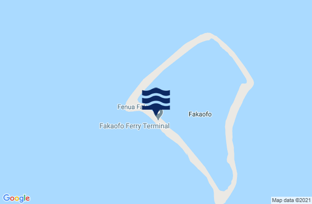 Mapa da tábua de marés em Fakaofo Island, Samoa