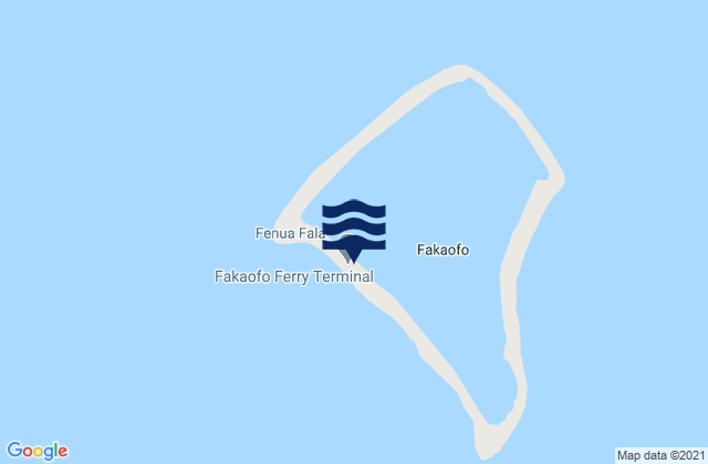 Mapa da tábua de marés em Fale old settlement, Tokelau