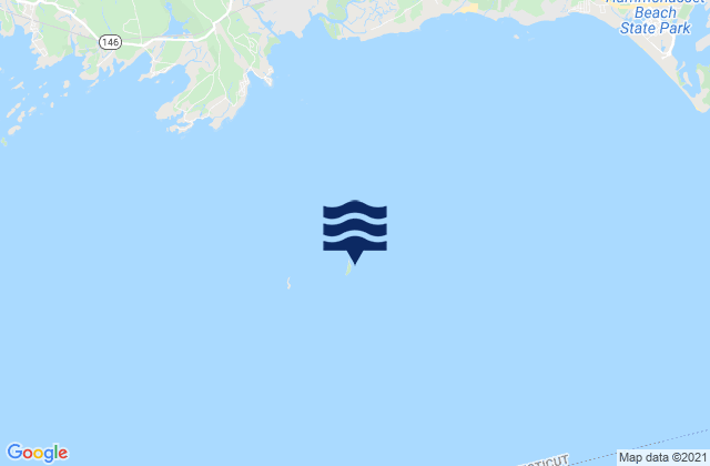 Mapa da tábua de marés em Falkner Island, United States