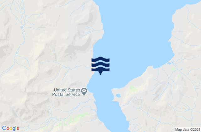 Mapa da tábua de marés em False Pass Isanotski Strait, United States