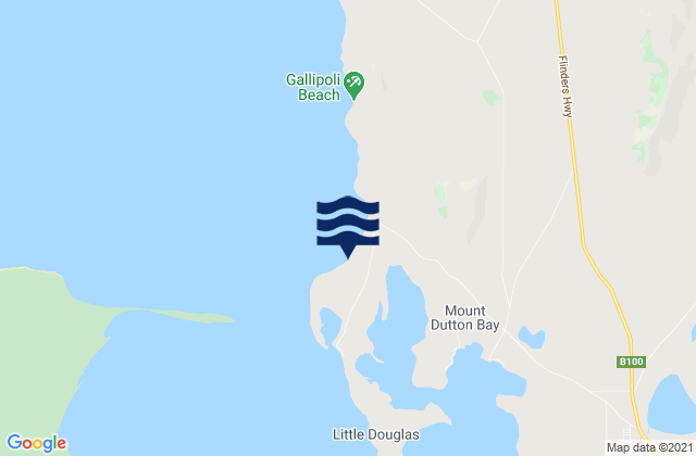 Mapa da tábua de marés em Farm Beach, Australia