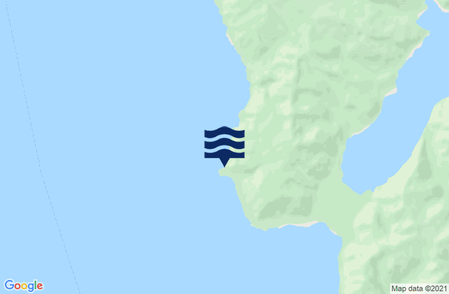 Mapa da tábua de marés em Faro Cabo Ráper, Chile