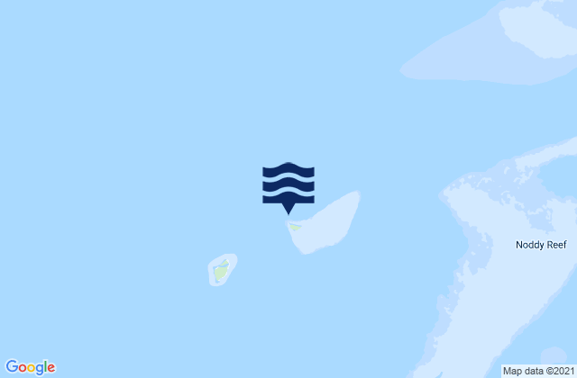 Mapa da tábua de marés em Fife Island, Australia
