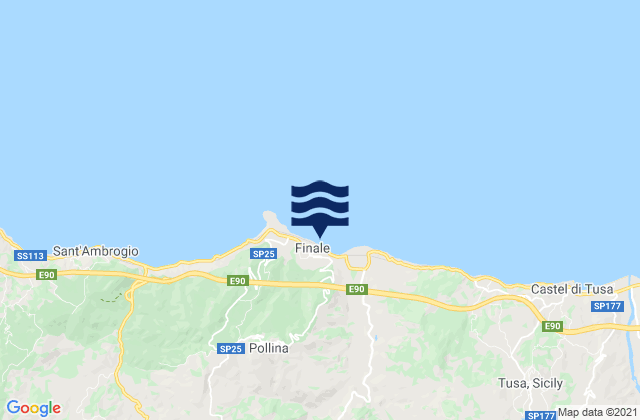 Mapa da tábua de marés em Finale, Italy