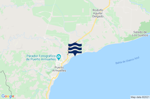 Mapa da tábua de marés em Finca Blanco, Panama