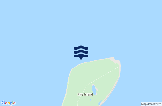 Mapa da tábua de marés em Fire Island, United States