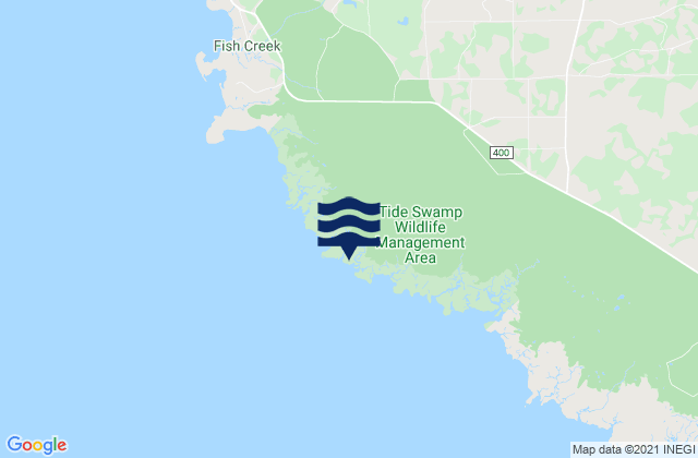 Mapa da tábua de marés em Fishermans Rest, United States