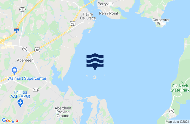 Mapa da tábua de marés em Fishing Battery Light, United States