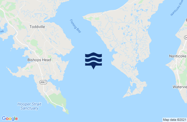 Mapa da tábua de marés em Fishing Point, Fishing Bay, Chesapeake Bay, United States