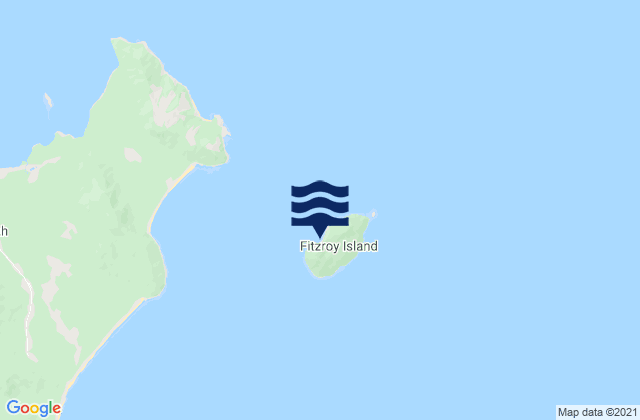 Mapa da tábua de marés em Fitzroy Island, Australia