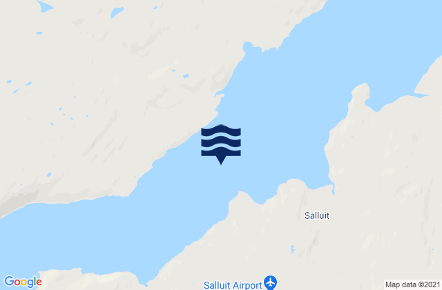 Mapa da tábua de marés em Fjord de Salluit, Canada