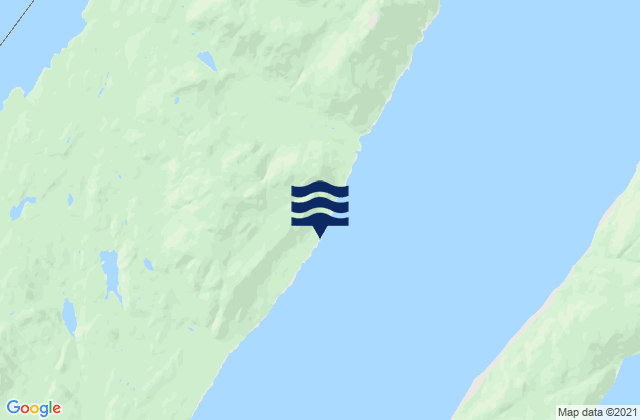 Mapa da tábua de marés em Flat Point, Canada