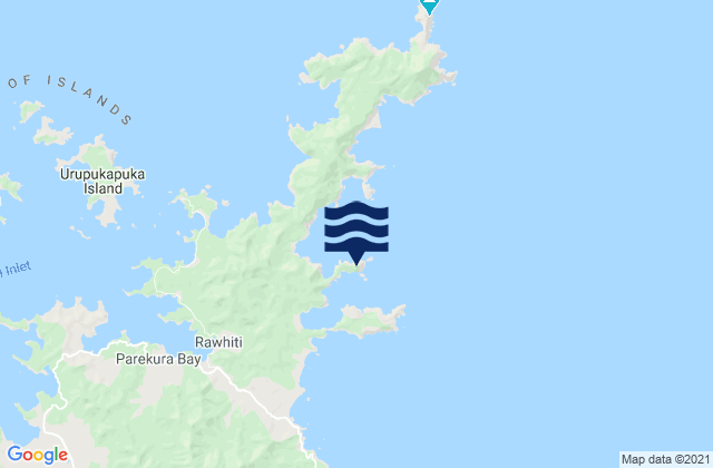 Mapa da tábua de marés em Flat Rock, New Zealand