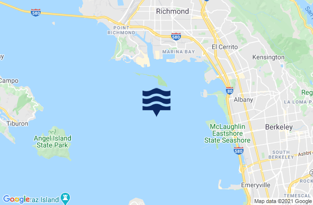 Mapa da tábua de marés em Fleming Point 1.72 nmi. SW of, United States