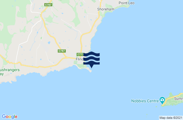 Mapa da tábua de marés em Flinders Jetty, Australia