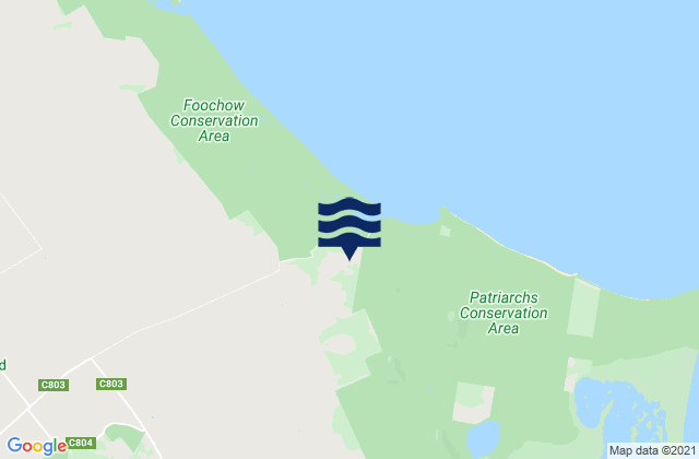 Mapa da tábua de marés em Flinders, Australia