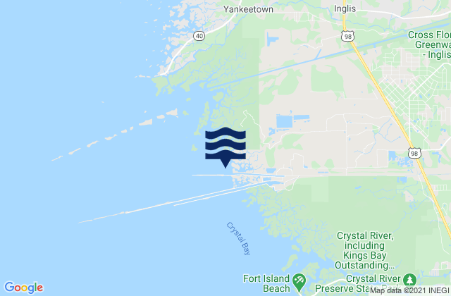 Mapa da tábua de marés em Florida Power, United States