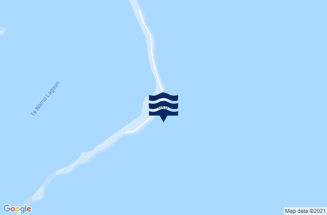Mapa da tábua de marés em Fongafale, Tuvalu