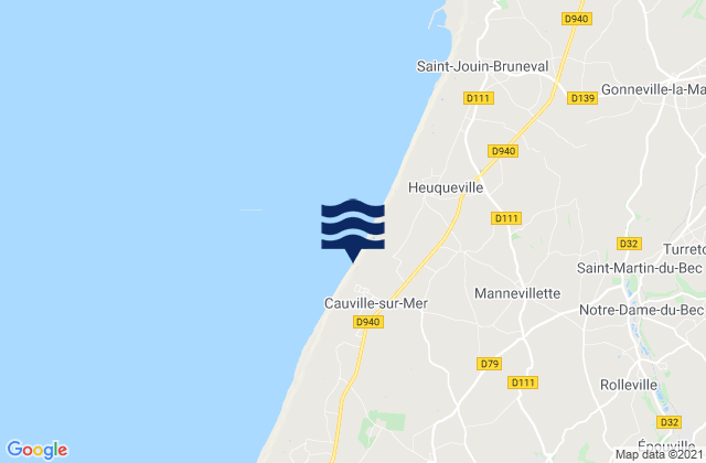 Mapa da tábua de marés em Fontenay, France