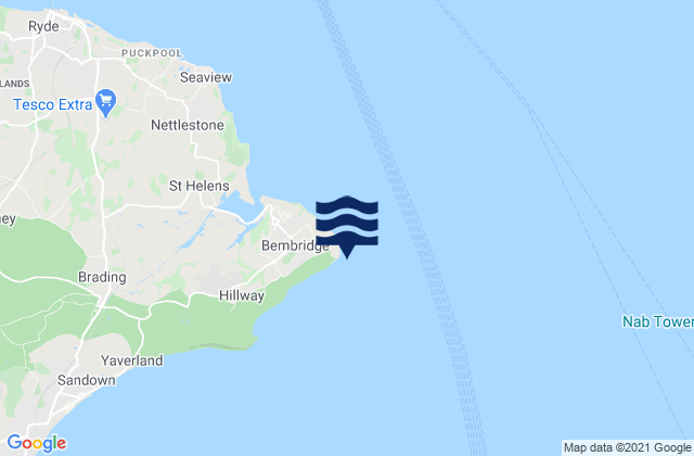 Mapa da tábua de marés em Foreland (Lifeboat Slip), United Kingdom