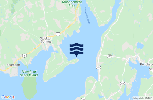 Mapa da tábua de marés em Fort Point, United States