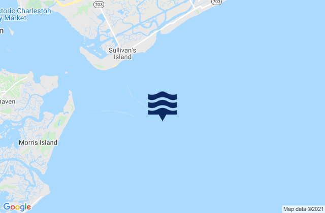Mapa da tábua de marés em Fort Sumter Range Buoy 14, United States