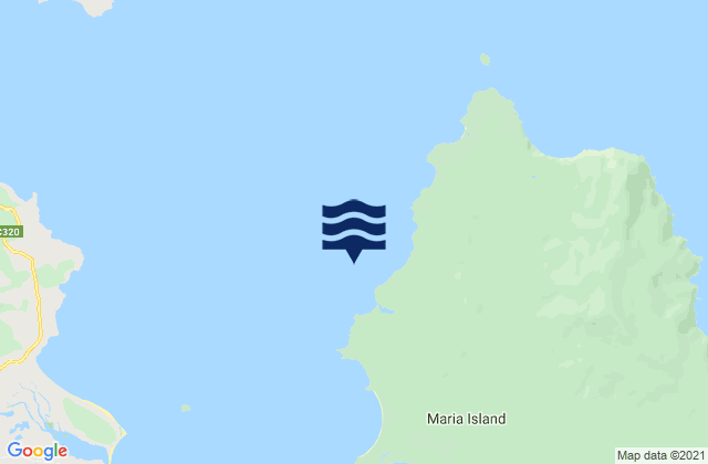 Mapa da tábua de marés em Four Mile Beach, Australia