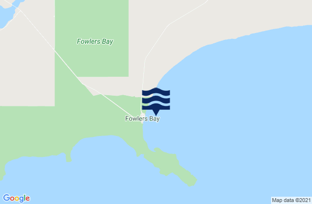 Mapa da tábua de marés em Fowlers Bay, Australia