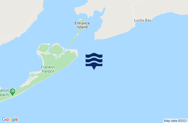 Mapa da tábua de marés em Franklin Harbor Entrance Beacon, Australia
