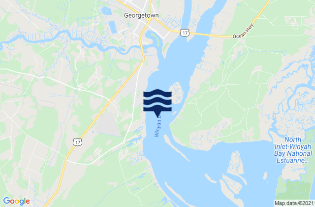 Mapa da tábua de marés em Frazier Point, United States