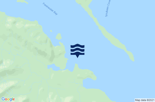 Mapa da tábua de marés em Freshwater Bay Chichagof Island, United States