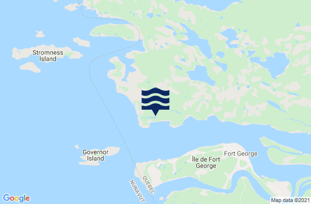 Mapa da tábua de marés em Ft. George River (Loon Point), Canada