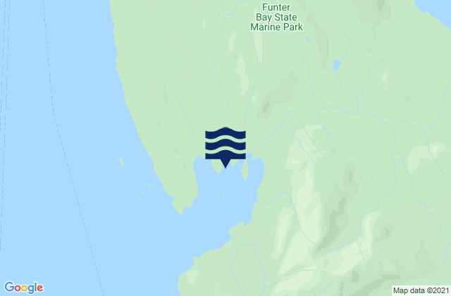 Mapa da tábua de marés em Funter Funter Bay, United States
