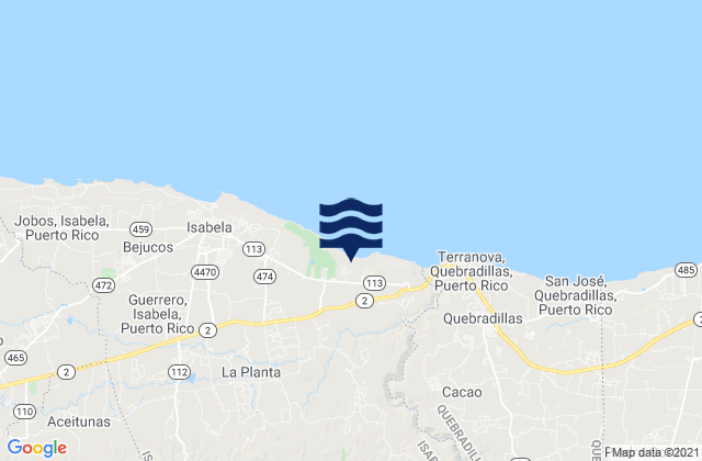 Mapa da tábua de marés em Galateo Alto Barrio, Puerto Rico