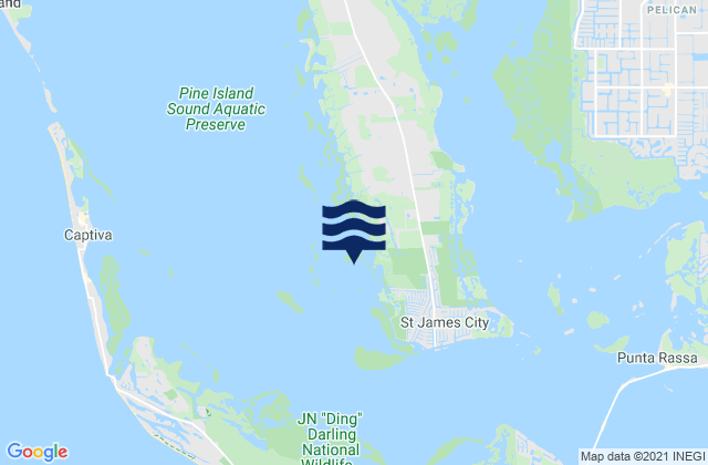 Mapa da tábua de marés em Galt Island (Pine Island Sound), United States