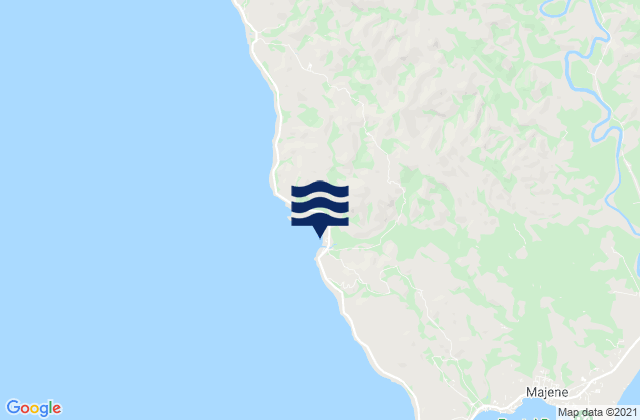 Mapa da tábua de marés em Galunggalung, Indonesia