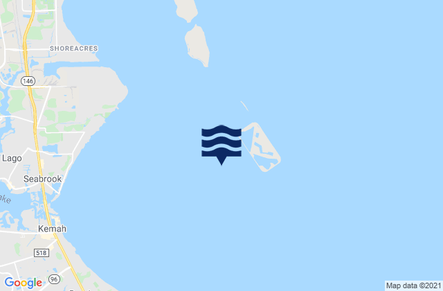 Mapa da tábua de marés em Galveston Bay, United States